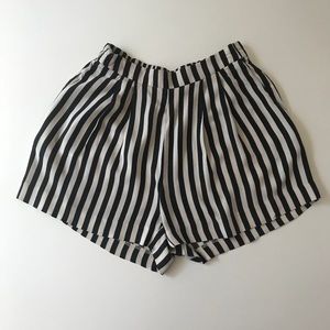 H&M B&W Striped Shorts